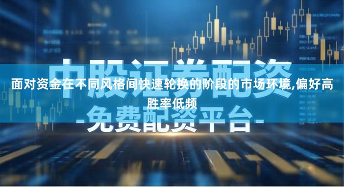 面对资金在不同风格间快速轮换的阶段的市场环境,偏好高胜率低频